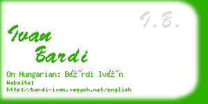 ivan bardi business card